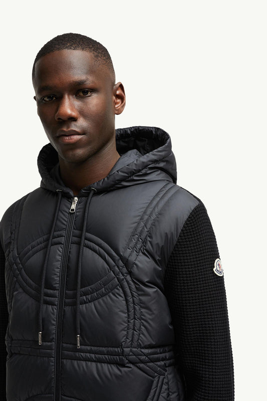 Logo-Quilted Padded Cotton Zip-Up Hoodie