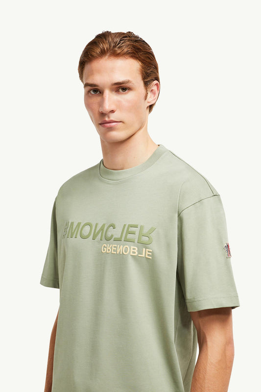 Mirrored Logo Cotton T-Shirt