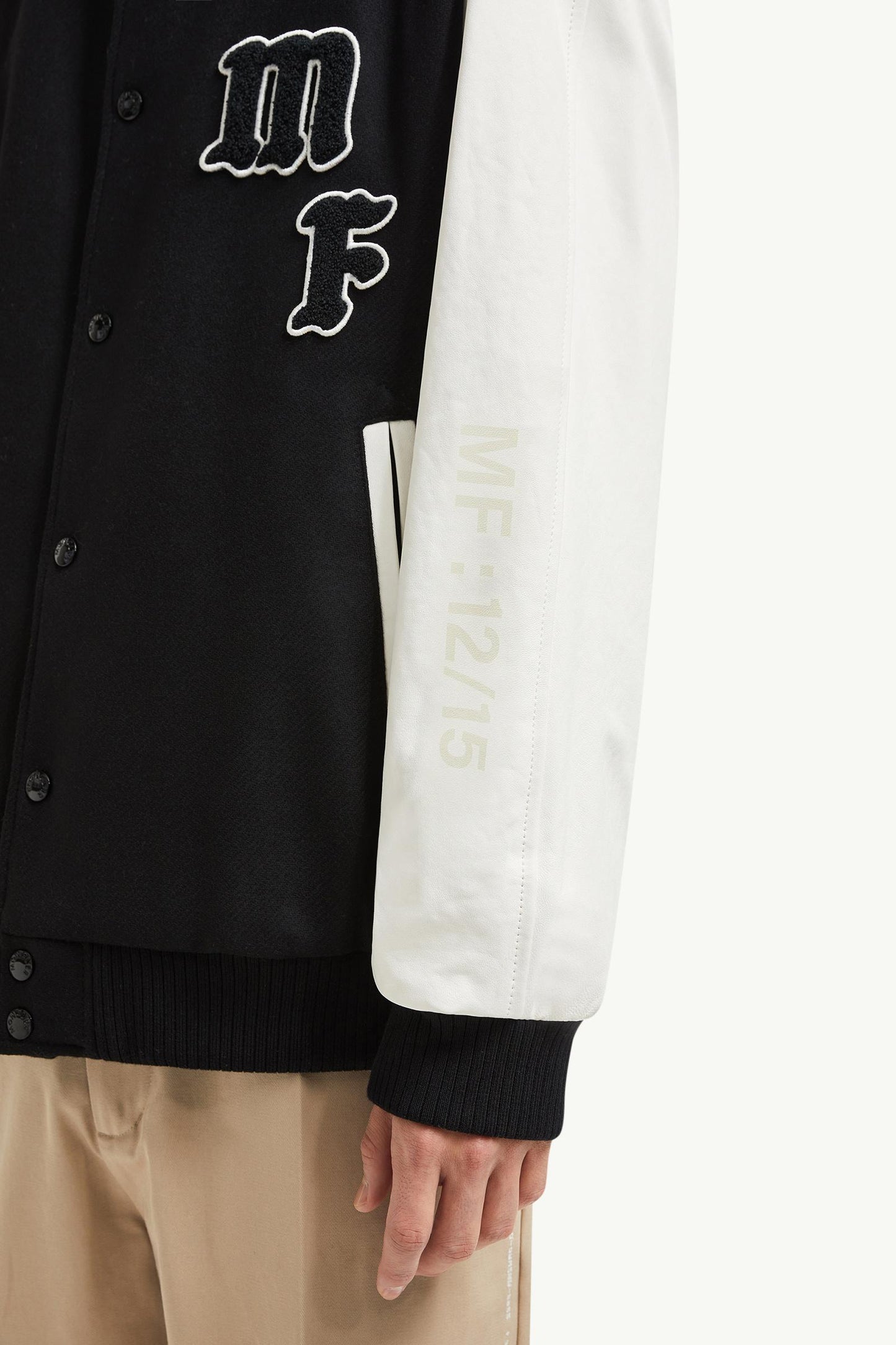 MC x FRGMT Loki Wool & Leather Varsity Jacket